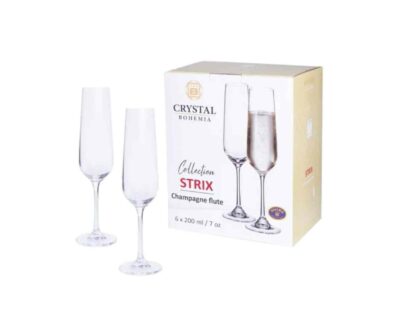 Copa Crystal Bohemia Strix Champagne x6u