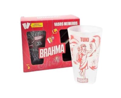 TwoPack Vaso  MEMERO Brahma Vidrio Esmerilado