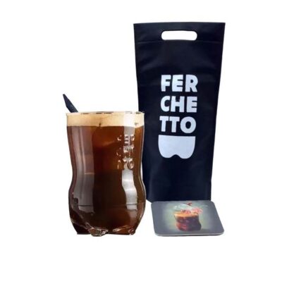 Vaso Ferchetto x1u c/ Bolsa Friselina y Acces (vaso + Mezclad + Posavaso)