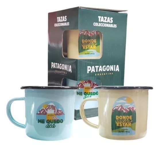 GP Taza x2 Enlozadas Patagonia x2 (Donde quiero estar + Me quedo aca)