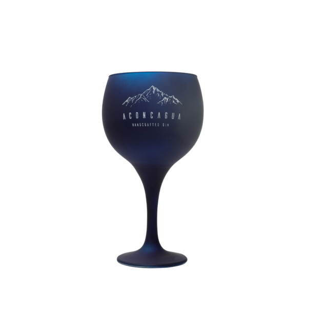 Copa gin azul de vidrio grueso tipo globo | venta mayorista Argentina