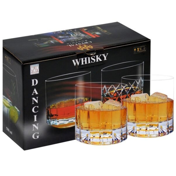 Vaso whisky Crystal Bohemian liso base recta