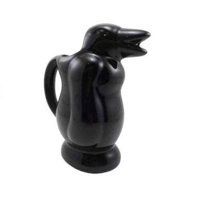 Pingüino de cerámica negro medio litro