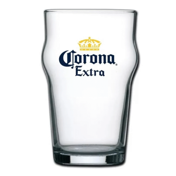 Vaso stout Corona oficial de cerveza importada