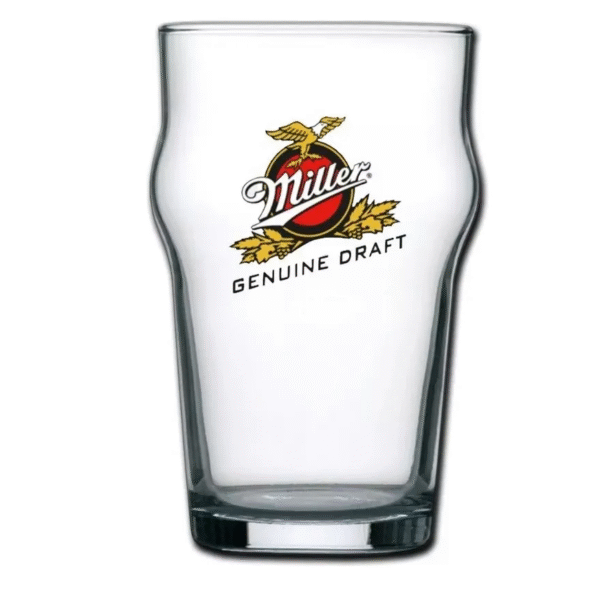 Vaso stout Miller oficial de cerveza importada