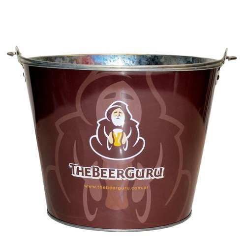 Frapera balde para frío utilizada para mantener bebidas frías en comercios.