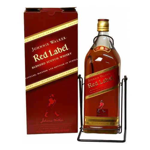 Johnnie Walker Red Label 3 litros con soporte vertedor para vinotecas, bares y comercios