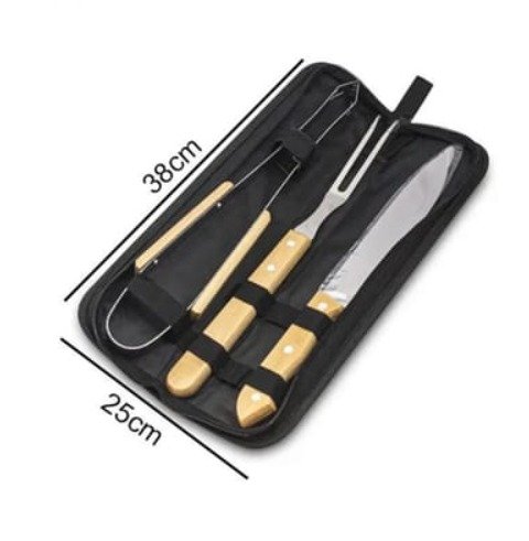 Set Asado x3 con funda y cierre