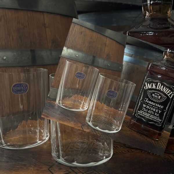 Vaso Whisky Crystal Bohemia Optico x6