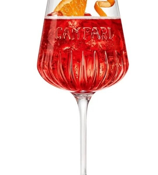 Copa Campari con relieve Original x6u