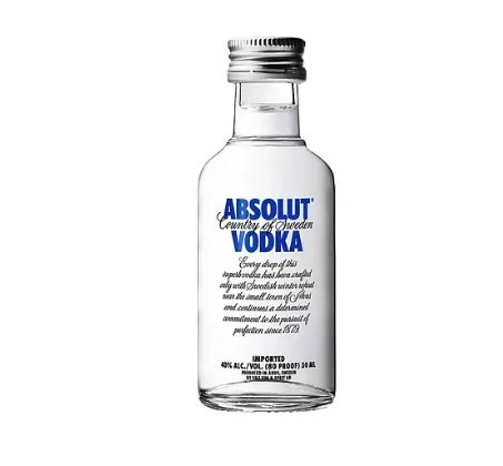 Bebida miniatura Absolut Vidrio