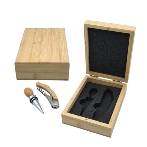Set Vino x2 caja madera