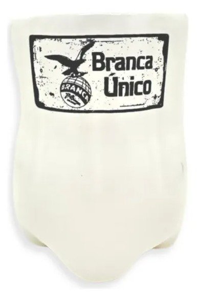 Vaso Branca Ceramica Base botella Blanco y negro x6u