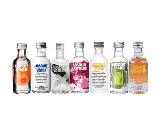 Bebidas miniaturas Absolut Variedad x6