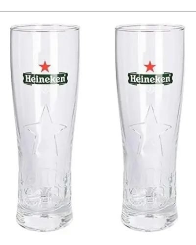 Vaso Heineken Star 350 Original con relieve x6
