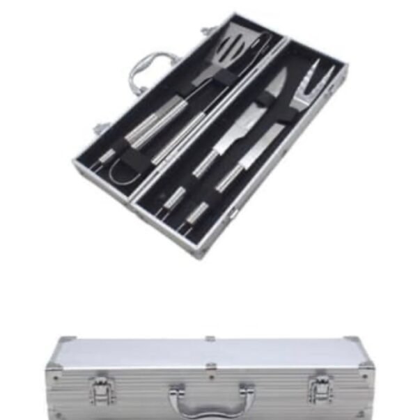 Set Asado x4 Valija Metal