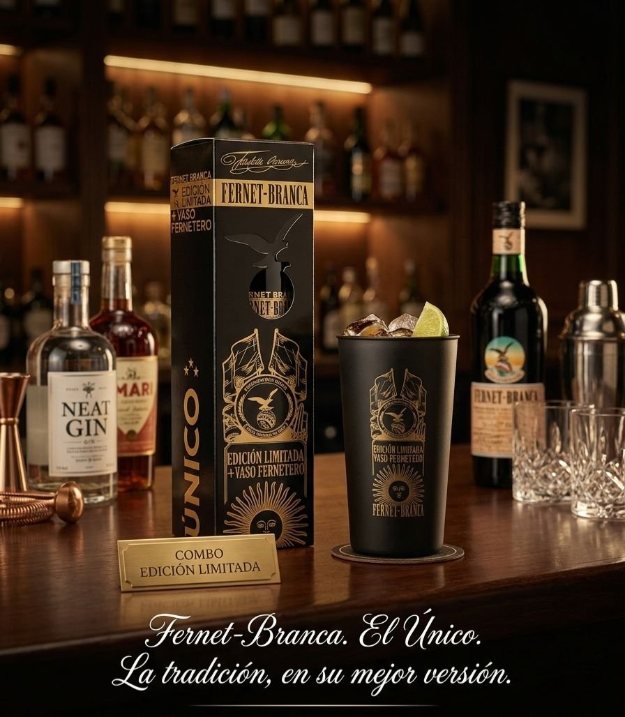 Kit Branca Especial (Caja Edicion Limitada +Vaso Branca Negro 600)