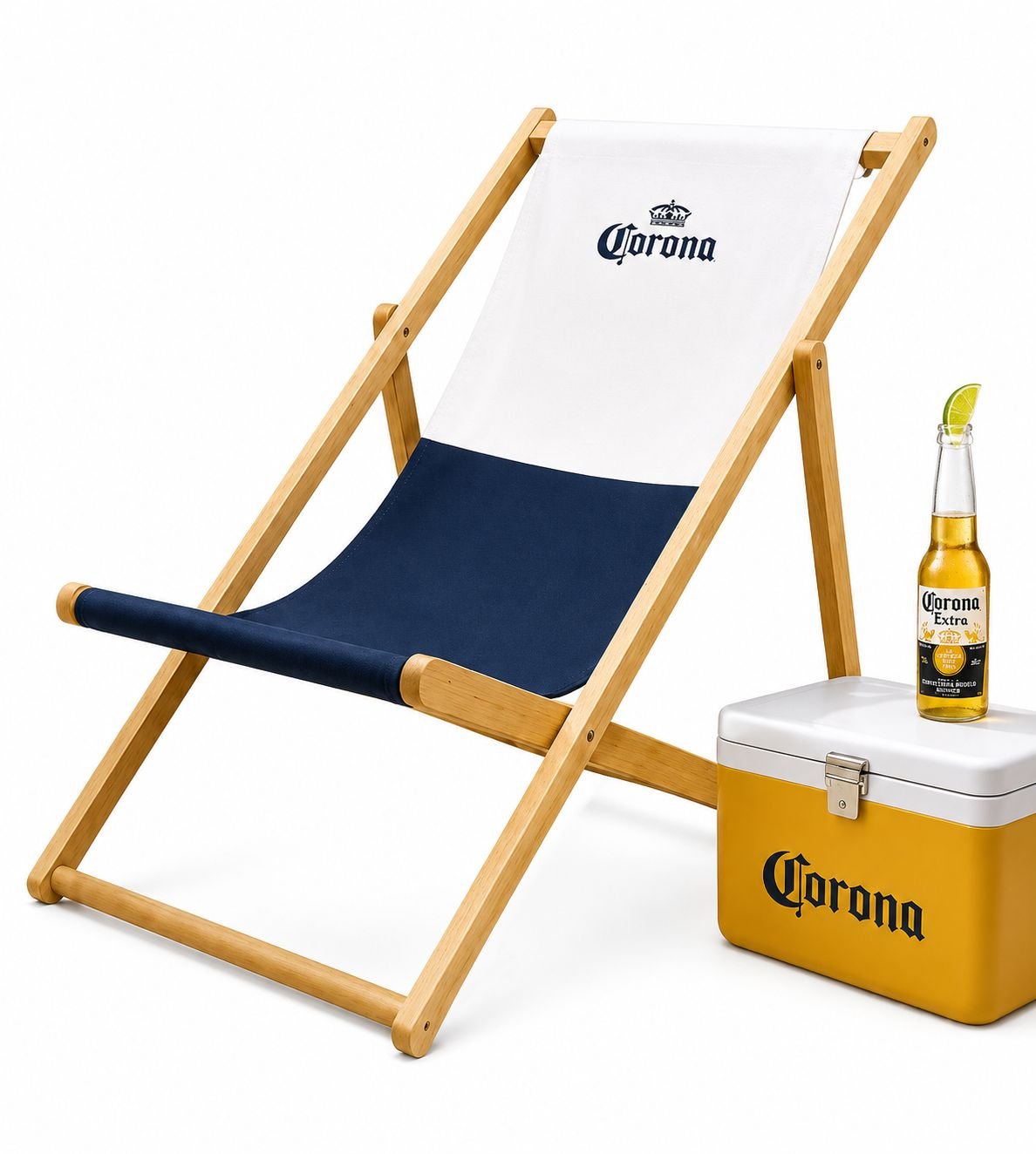 Reposera Madera Corona Plegable
